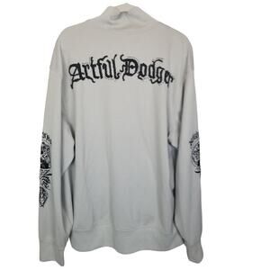 Vintage Artful Dodger Mens Full Zip Jacket Size XXL Beaded Spell Out Embroidered